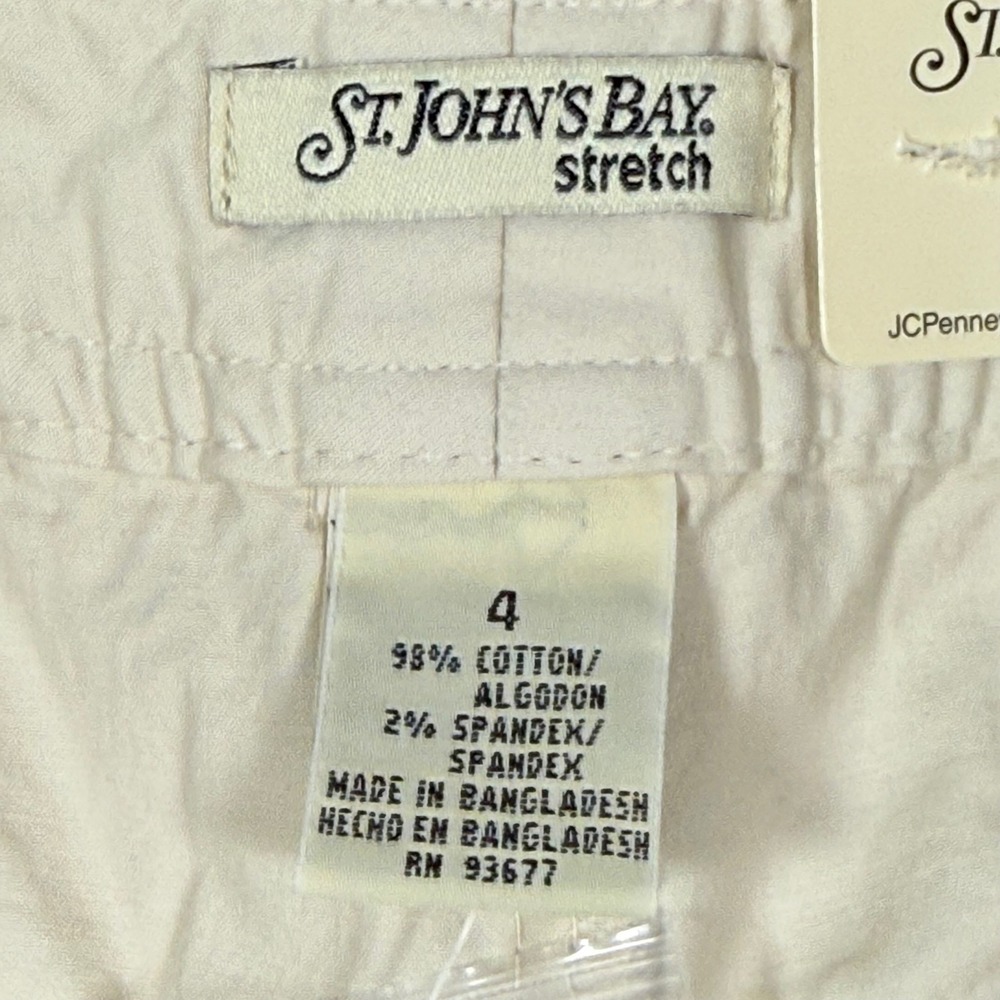 St. John's Bay Womens Beige Cargo Skort Size 4 Stretch Cotton Utility Mini Skirt - Picture 5 of 13